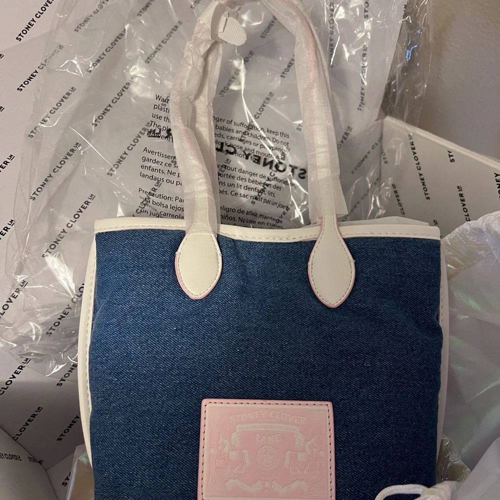 Stoney Clover Lane Little Tote Denim Pink - Picture 3 of 3